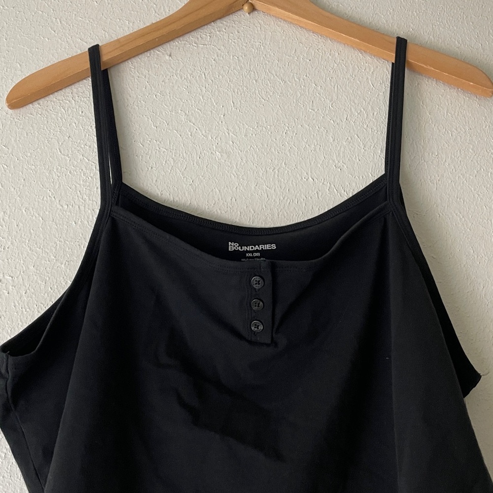 Henley Crop Tank Top Sleep Cami - Picture 6 of 10